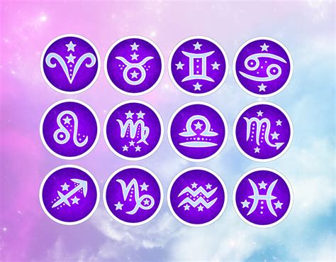 Zodiac Signs Stickers Astrology Signs Sticker Pack Laptop | Etsy