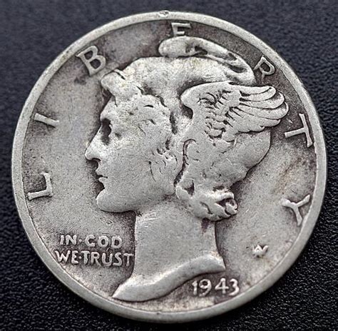 1943 Mercury Dimes Winged Liberty Silver Dime. V1P3R3 - For Sale, Buy Now Online - Item #414472