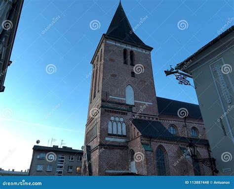 Tartu old town stock photo. Image of sunset, street - 113887448