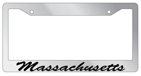 Massachusetts Script Chrome Plastic License Plate Frame EBS - Walmart.com - Walmart.com