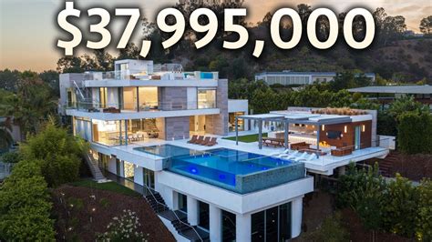 Touring a $37,995,000 BEVERLY HILLS Modern MEGA MANSION! - YouTube