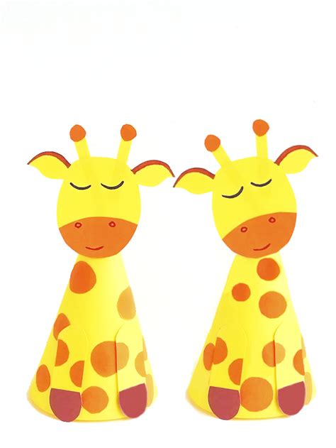 Paper Cone Giraffe Craft - Our Kid Things