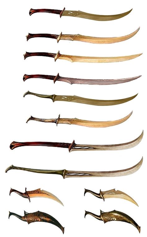 Elvish Weapons Fantasy Sword, Fantasy Armor, Fantasy Weapons, Medieval Fantasy, Steampunk ...