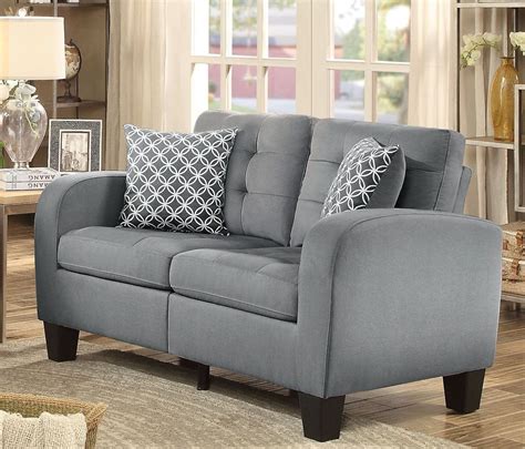 Sinclair Grey Loveseat from Homelegance | Coleman Furniture