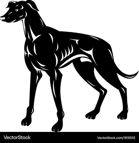 Greyhound dog retro Royalty Free Vector Image - VectorStock