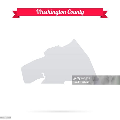 Washington County Virginia Map On White Background With Red Banner High ...