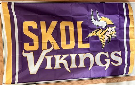 Minnesota Vikings SKOL 3x5 Flags - Etsy