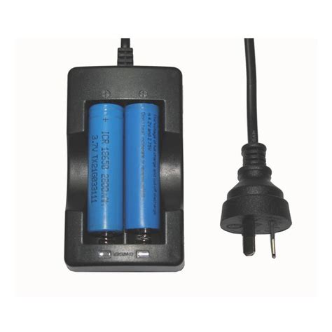 18650 3.7v Li-ion Rechargeable Battery AU Plug Travel Charger - US$6.02