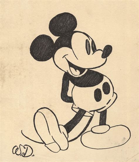 Mickey Mouse Drawing Walt Disney