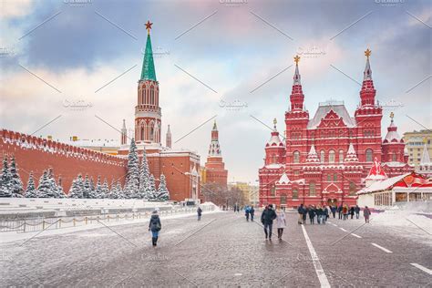 Red square in Moscow at winter | High-Quality Architecture Stock Photos ~ Creative Market