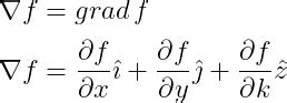 How to write a gradient operator(∇) in LaTeX? | Nabla symbol