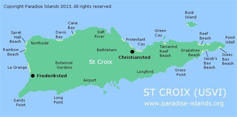 St. Croix map, U.S. Virgin Islands St Croix Island, St Croix Virgin ...