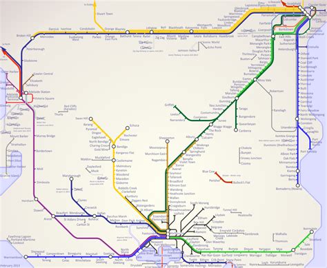 Victoria, South Australia and Southern NSW Rail Map | Map, Map of ...