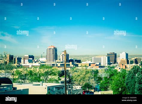 albuquerque new mexico skyline of downtown Stock Photo - Alamy