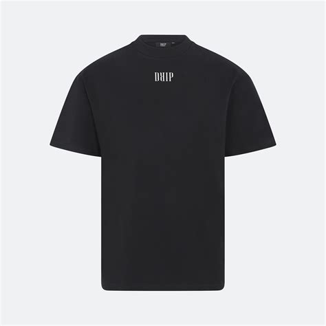 T-Shirt – Oversized Black Cherub Motif - DRIP LDN