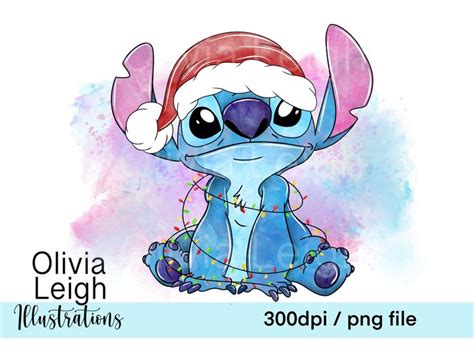 Cute Stitch Christmas Clipart PNG Files DIGITAL DOWNLOAD - Etsy ...