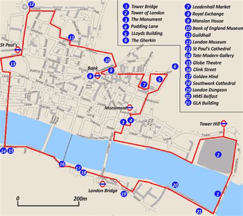 Walking In London Map - Amargo Marquita