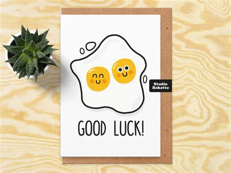 Funny Good Luck Card. Cute Good Luck Card. Greetings Card. | Etsy UK