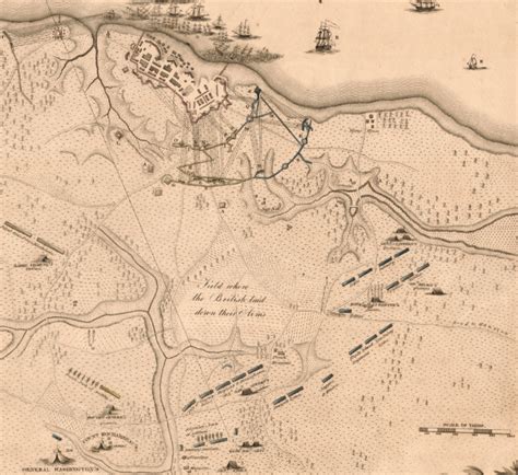 Yorktown, Virginia 1781 Post Surrender Battle Map – Battle Archives