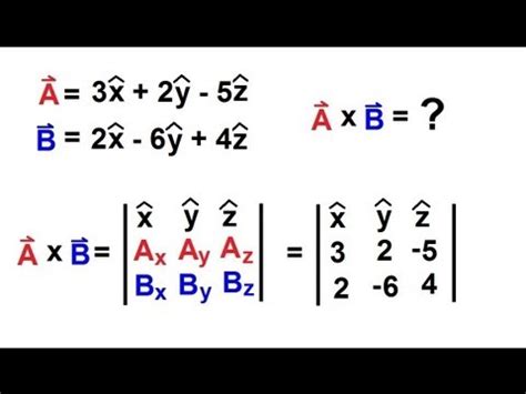 Physics - Mechanics: Vectors (18 of 21) Product Of Vectors: Cross Product: Example 2 - YouTube