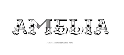 Amelia Name Tattoo Designs