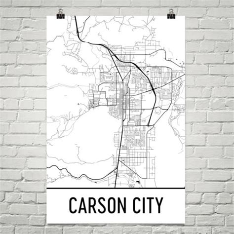 Carson City Map Carson City Art Carson City Print Carson - Etsy