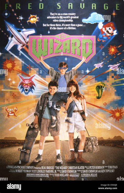 THE WIZARD, US poster art, from left: Fred Savage, Luke Edwards, Jenny Lewis, 1989, ©Universal ...