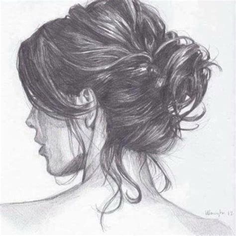 Messy bun | How to draw hair, Drawings, Art drawings