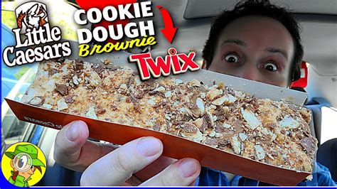 Little Caesars® 🍕 COOKIE DOUGH BROWNIE WITH TWIX® Review 🍪🍫 ️ | Peep ...