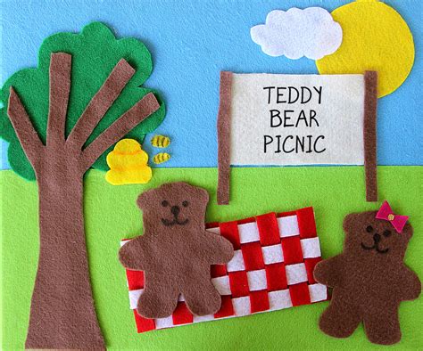 Handmade Teddy Bear Picnic Felt Board for Kids | Tonya Staab