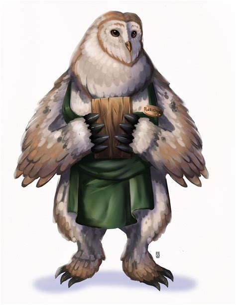 Porridge the awakened Owlbear. Art by me Mizomei. : r/DnDart