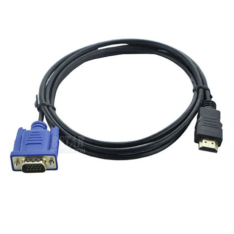 HDMI To VGA Male To Male Video Conversion Cable For HD TV/PC/Laptop ...