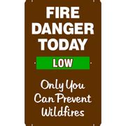 Vertical Slider One Sided Fire Danger Today Sign | Smokey Zone – SmokeyZone