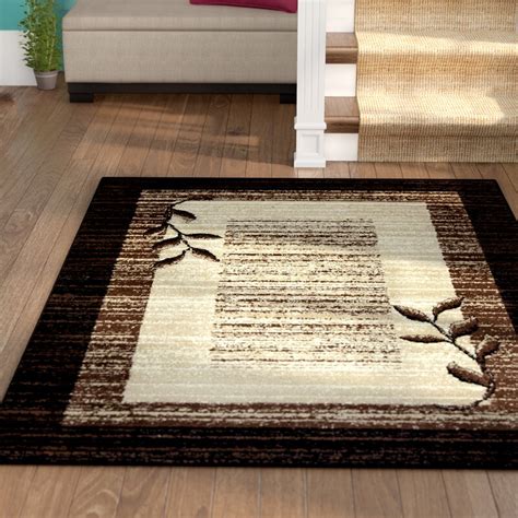 Winston Porter Wilda Black/Brown/Beige Area Rug & Reviews | Wayfair