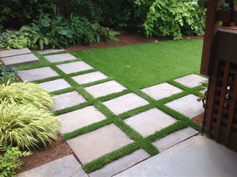 Pavers & artificial turf | Large backyard landscaping, Hardscape ...