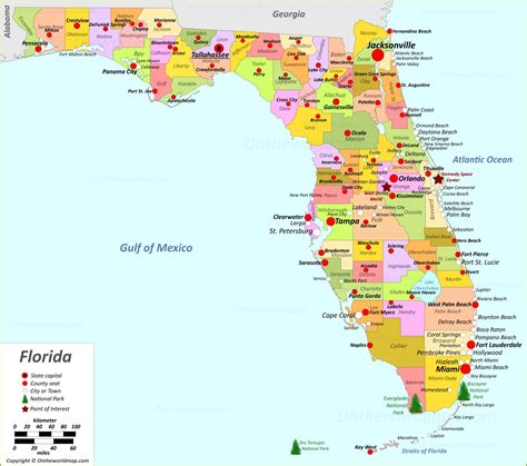 Printable Large Print Florida County Map : Florida County Map Large Printable County Map Of ...