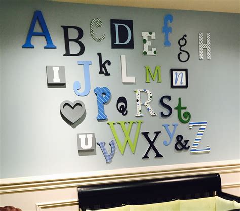 ALPHABET SET-WOODEN LETTERS-WALL LETTERS-ABC WALL - Wall Letters