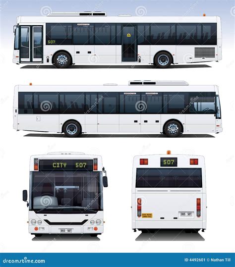 City Bus Cartoon Vector | CartoonDealer.com #4492601