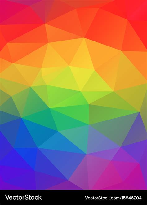 Rainbow colors abstract geometric background Vector Image