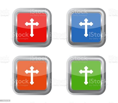 Religious Cross Icon Stock Illustration - Download Image Now - Backgrounds, Catholicism ...