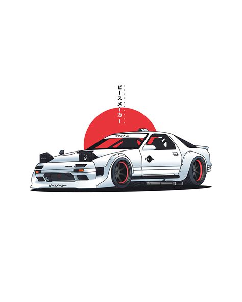 Neeraj kashyap - Peacemaker Mazda RX-7 Vector Art