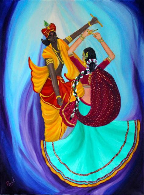 Transcedental Dancing - Radha Krishna Painting by Parul Mehta