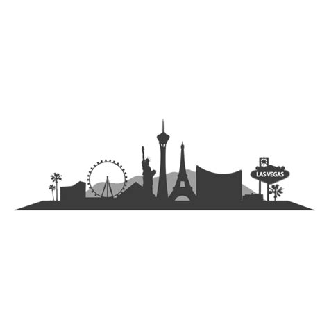 Las Vegas Skyline Silhouette Png | Free PNG Image