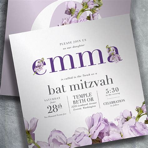 Bat Mitzvah Invitations