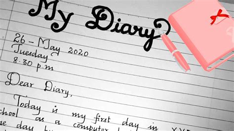 Diary Entry/My personal diary writing/Diary entry format/handwriting/best handwriting/hand ...
