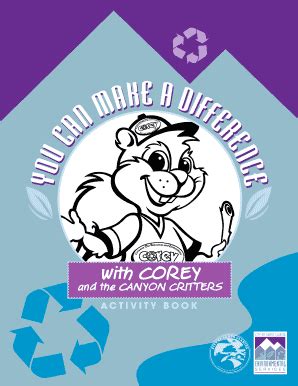 Fillable Online You Can Make a Difference Activity Book featuring COREY ...