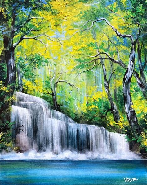 Nature Painting - Full Of Life by Vesna Delevska | Canvas painting ...