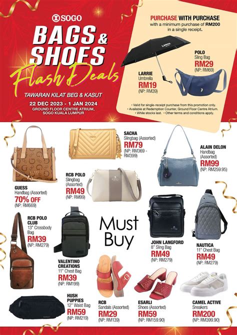 SOGO KL Bags & Shoes Sale (22 Dec 2023 - 1 Jan 2024)