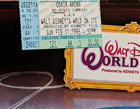 Walt Disney's World on Ice Aladdin 1993 Souvenir Program w/ Ticket Stubs | Wide World Maps & MORE!