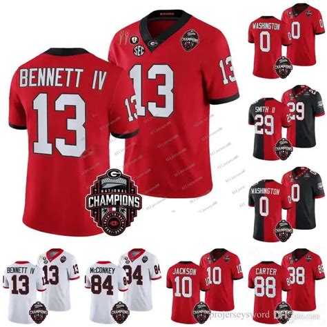 2023 National Champions Football Jersey Stetson Bennett Ncaa College ...